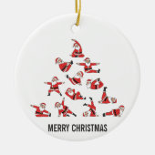 Pilates Santa Mat Christmas セラミックオーナメント (正面)