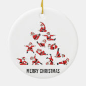 Pilates Santa Mat Christmas セラミックオーナメント (裏面)