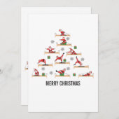 Pilates Santa Reformer Christmas シーズンカード (正面/裏面)