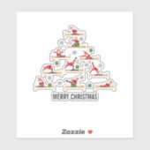 Pilates Santa Reformer Christmas シール (シート)