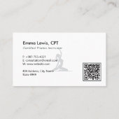 Pilates Studio Business | Natural Gray 名刺 (裏面)