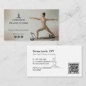 Pilates Studio Business | Natural Gray 名刺 (正面/裏面)