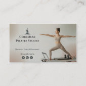 Pilates Studio Business | Natural Gray 名刺 (正面)