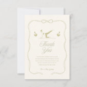 Pilates theme baby shower サンキューカード (正面)