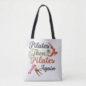 Pilates Then Pilates Again Fitness Yoga Boho トートバッグ (正面)