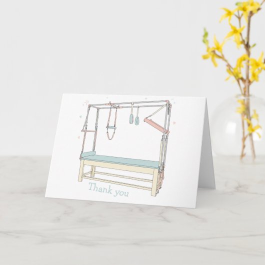 Pilates Tower Cadillac Thank you カード (黄色い花)