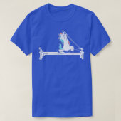 Pilates Unicorn Fitness Eercise Training Meditatio Tシャツ (デザイン正面)