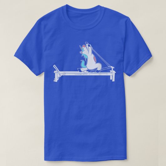 Pilates Unicorn Fitness Eercise Training Meditatio Tシャツ (デザイン正面)