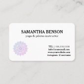 Pilates Yoga Instructor Teacher Mandala 名刺 (裏面)