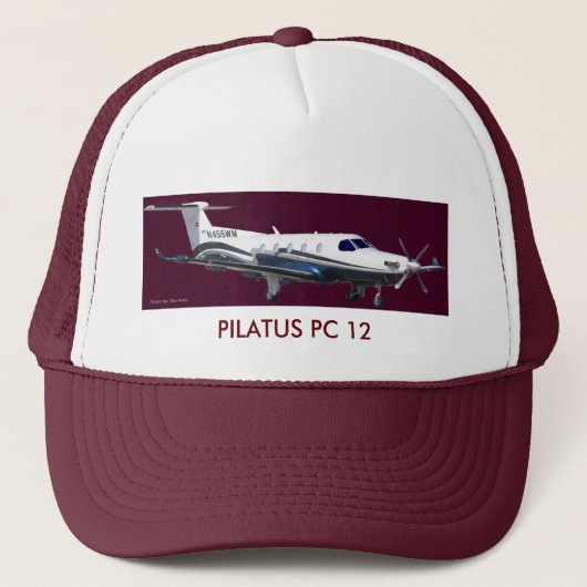 Pilatus PC-12のポートレート、PILATUSのPC 12 キャップ (正面)