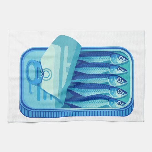Pilchards Design Kitchen Towel キッチンタオル (横)