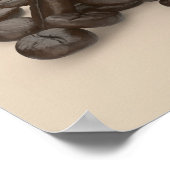 Pile of roasted coffee beans ポスター (角)