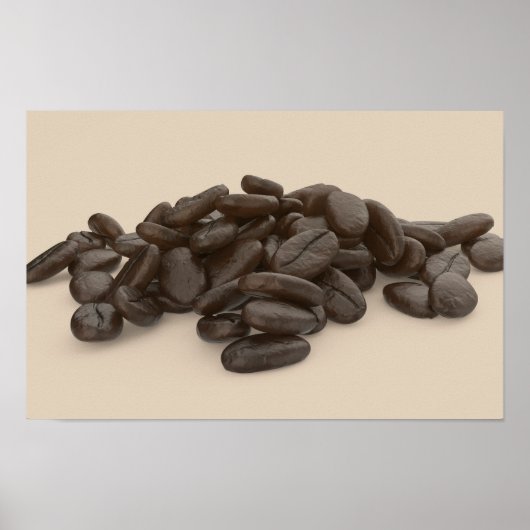 Pile of roasted coffee beans ポスター (正面)