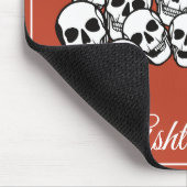 Pile of Skulls Burnt Amber Red Background Custom  マウスパッド (コーナー)