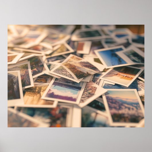 Pile of Vintage Photographs ポスター (正面)