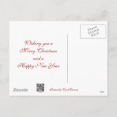 Pileatedのキツツキのメリークリスマス項目 シーズンポストカード (裏面)