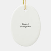 Pileatedのキツツキ、ジョンAudubon セラミックオーナメント (裏面)