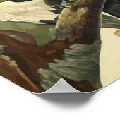 Pileated Woodpecker, John James Audubon ポスター (角)