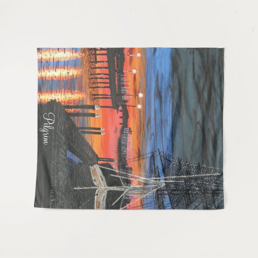 Pilgrim at dawn Dana point harbor タペストリー (正面(横))