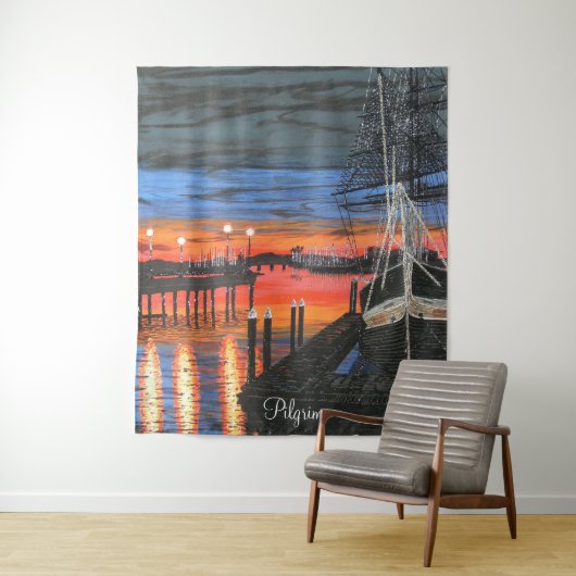 Pilgrim at dawn Dana point harbor タペストリー (インサイチュ)