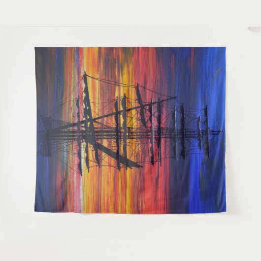 Pilgrim at dawn Dana point harbor タペストリー (正面(横))