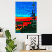 Pilgrim at dawn Dana point harbor 絵画's ポスター (ホームオフィス)