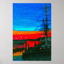 Pilgrim at dawn Dana point harbor 絵画's ポスター