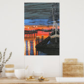 Pilgrim at dawn Dana point harbor 絵画's ポスター (キッチン)