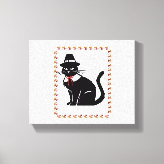 Pilgrim CatオーバーサイズTシャツ キャンバスプリント (正面)