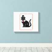 Pilgrim CatオーバーサイズTシャツ キャンバスプリント (インサイチュ (ウッドフロア))