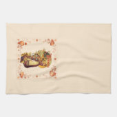 Pilgrim Girl Thanksgiving キッチンタオル (横)