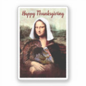 Pilgrim Mona Lisa Thanksgiving  シール (正面)