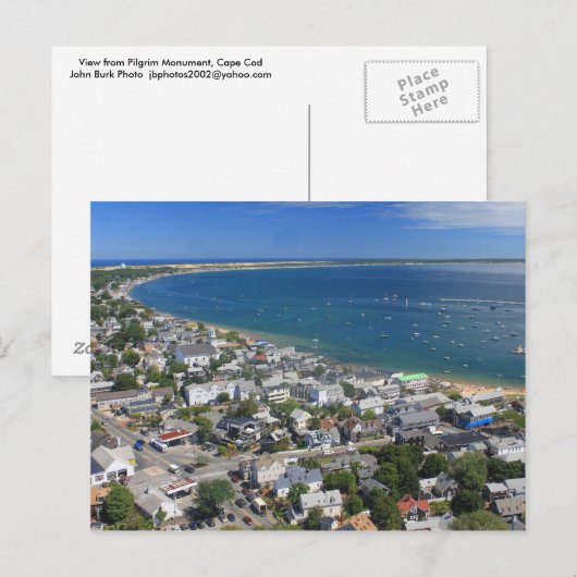 Pilgrim Monument Cape Codからのビュー ポストカード (正面/裏面)