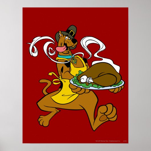 Pilgrim Scooby-Doo With Turkey ポスター (正面)