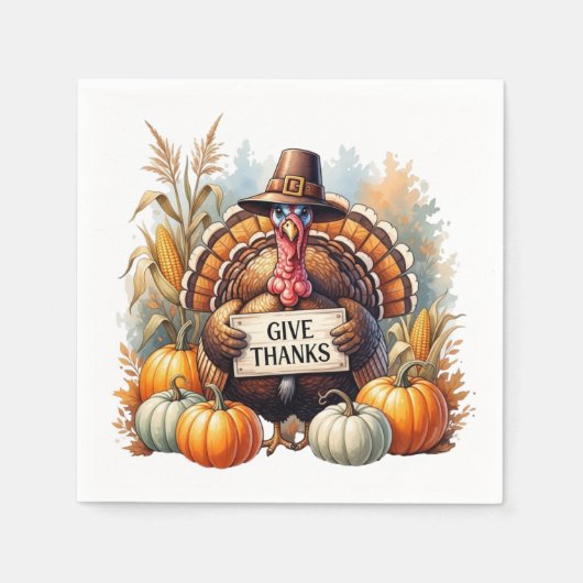 Pilgrim Spirit & Pumpkin Joy スタンダードカクテルナプキン (正面)