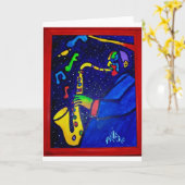 Piliero著ジャズ人のように カード (黄色い花)