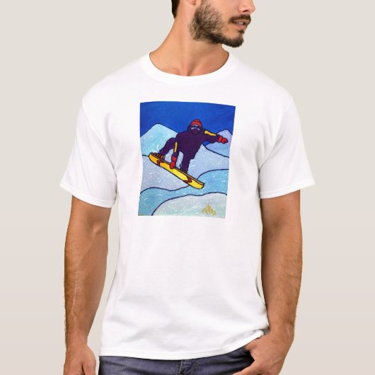 Piliero著スノーボード Tシャツ (正面)