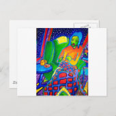 Piliero著夜編み物 ポストカード (正面/裏面)