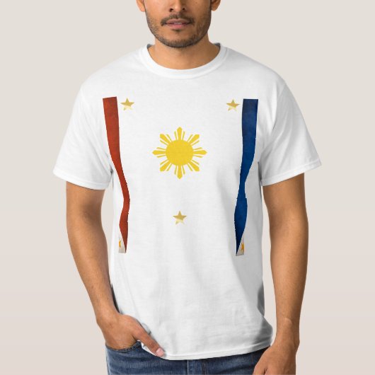 Pilipinasの旗のワイシャツ Tシャツ (正面)