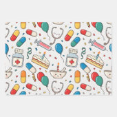 Pill Capsule Medicine Pharmacist Nurse Kawaii Gift ラッピングペーパーシート (正面)