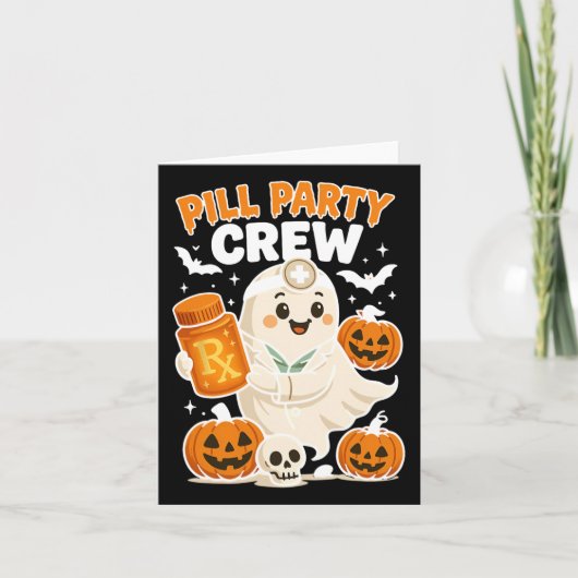 Pill Party Crew 調剤技術 ゴースト看護師 パンプキン カード (正面)