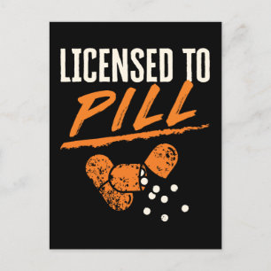Pill Pharmacist Pharmacy Tech CPhTのライセンス ポストカード