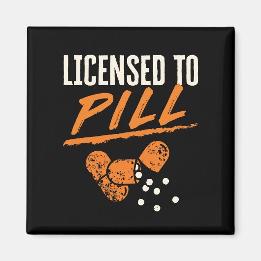 Pill Pharmacist Pharmacy Tech CPhTのライセンス マグネット (正面)