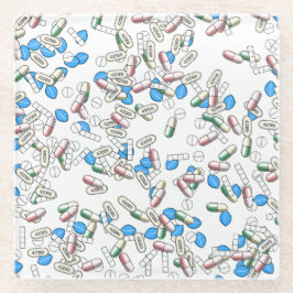 Pill Sprinkles Pattern ガラスコースター