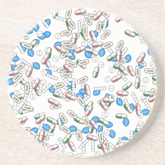 Pill Sprinkles Pattern コースター (正面)