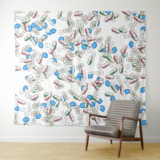 Pill Sprinkles Pattern タペストリー (インサイチュ(横))