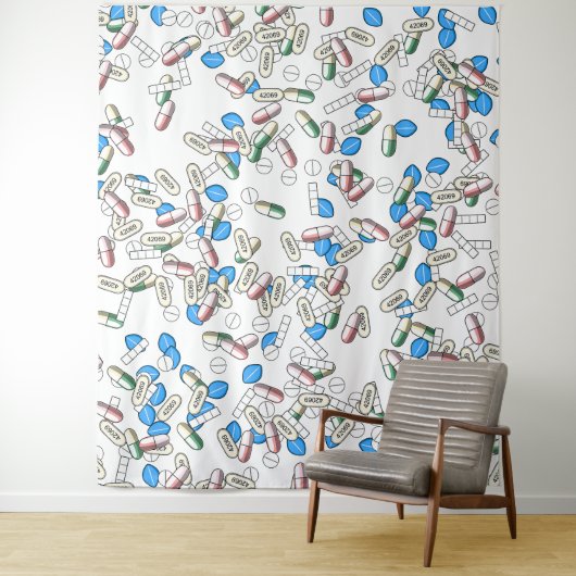 Pill Sprinkles Pattern タペストリー (インサイチュ)