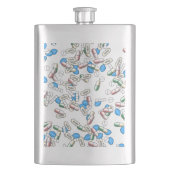 Pill Sprinkles Pattern フラスク (正面)