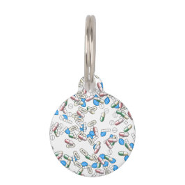 Pill Sprinkles Pattern ペット　ネームタグ