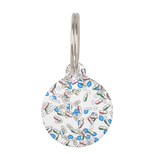 Pill Sprinkles Pattern ペット　ネームタグ (正面)